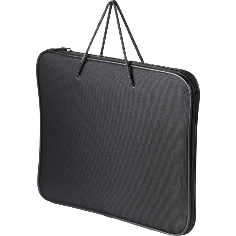 Папка-портфель на молнии с ручками офисн. А4 черная, нейлон 85-41 Россия