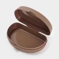 Бутербродница IDEA &laquo;Совы&raquo;, 325 мл, 10.5&times;15&times;4 см, пластик, коричневая