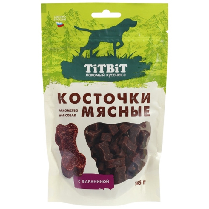 Лакомство из баранины Titbit  Лакомство из баранины Titbit "Косточки мясные" для собак, 145 г