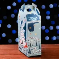 Подарочная новогодняя коробка «Фантазия» в зелёном, упаковка, 11.1×5.8×20.5 см