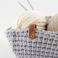 Бирка с кнопкой Hand made TEIRA, 8&times;1.5 см, 10 шт., коричневая