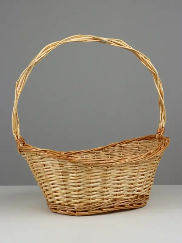 Корзина плетеная (ива) 52х35H16/23/55, 1 шт., натуральный