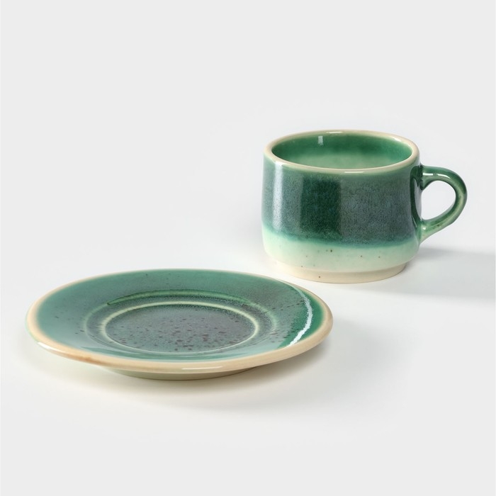 Чайная пара Erboso reattivo: чашка 200 мл с блюдцем d=15,5 см Чайная пара Erboso reattivo: чашка 200 мл с блюдцем d=15,5 см