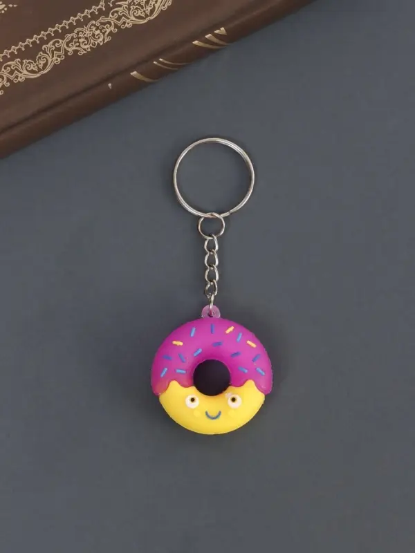 Брелок резина  Брелок резина "Весёлый пончик" МИКС 3,5х3,5 см