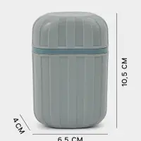 Мыльница для ванной дорожная с крышкой, серая