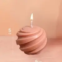 Свеча фигурная формовая «Шар», 5×5×5 см, соевый воск, МИКС Свеча фигурная формовая «Шар», 5×5×5 см, соевый воск, МИКС