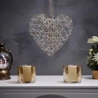 Светодиодная фигура &laquo;Сердце&raquo; 29&times;25&times;6 см, 20 LED, от батареек AAx2, свечение тёплое белое
