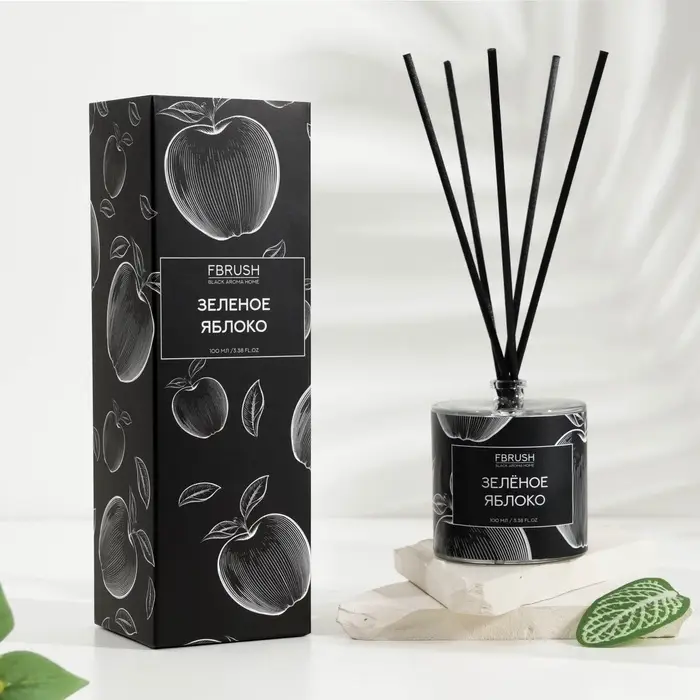 Диффузор ароматический BLACK AROMA HOME Диффузор ароматический BLACK AROMA HOME "Зелёное яблоко", 100 мл