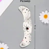 Переводная тату на тело чёрная «Веснушки. Летучие мыши, пауки и ворон», 16×5 см