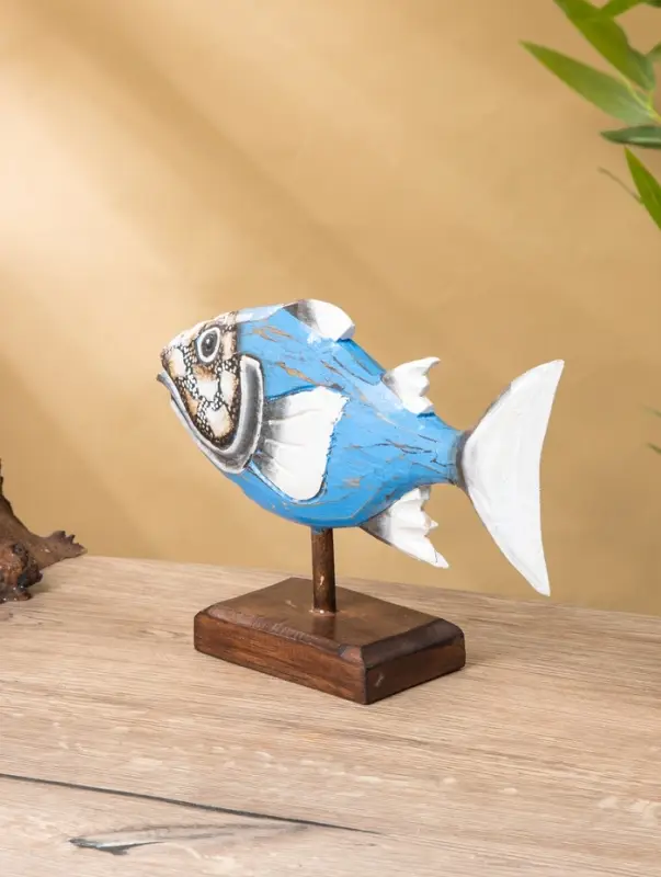 Сувенир Сувенир "Рыба" дерево 25х7х18 см, цв. бирюзовый