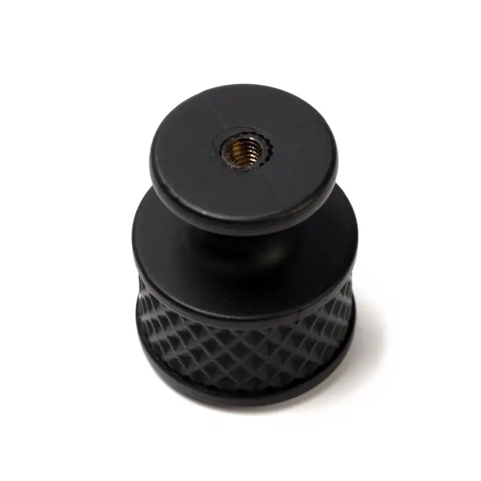 Ручка-кнопка CAPPIO PK104, d=25 мм, пластик, цвет черный, 8 шт.