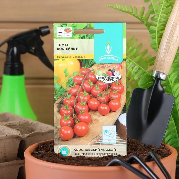 Семена Томат  Семена Томат "Коктейль" F1, очень ранний, плоды черри, красные, 10 шт