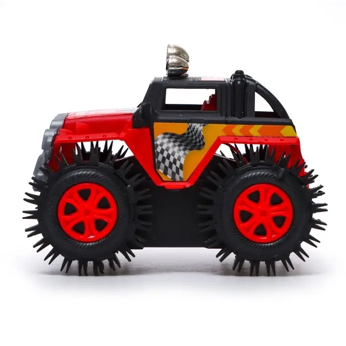 Джип-перевёртыш &laquo;Внедорожник&raquo;, работает от батареек, цвет красный
