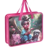 Папка с ручками &laquo;Милашка&raquo;, А4, пластиковая, 70 мм, 322&times;256 мм