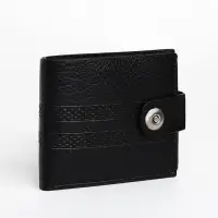 Портмоне мужское &laquo;Сахир&raquo;, на магните, три отделения, чёрное
