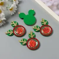 Декор для творчества войлок, пластик блеск "Оленьи рожки" 5х5 см Декор для творчества войлок, пластик блеск "Оленьи рожки" 5х5 см