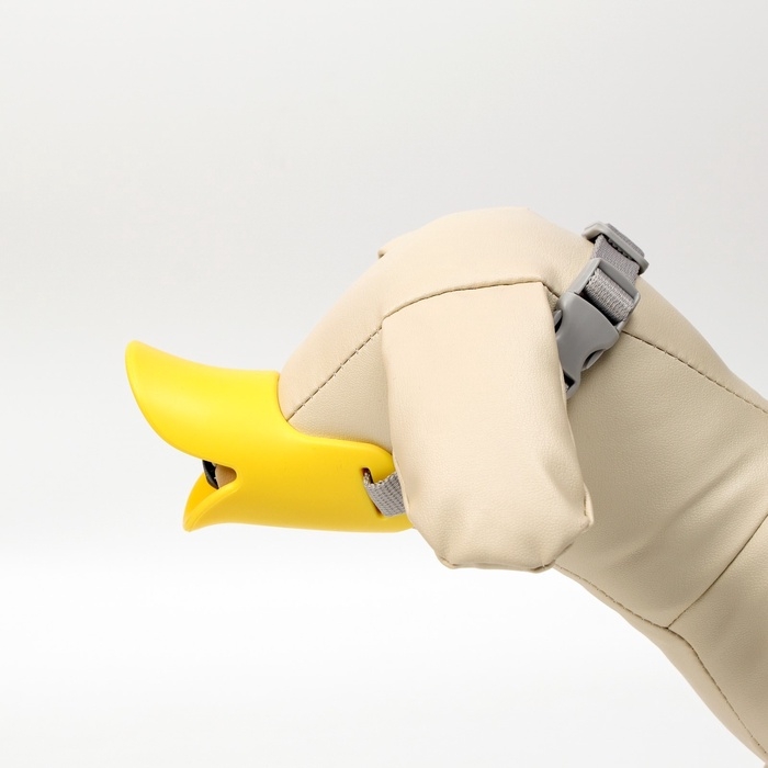 Намордник силиконовый фиксирующий, размер S (ОМ 12 см, ОШ 17-30 см), жёлтый Намордник силиконовый фиксирующий, размер S (ОМ 12 см, ОШ 17-30 см), жёлтый