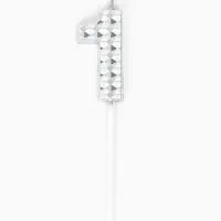 Свеча для торта &laquo;Элемент&raquo;, цифра "1" серебро