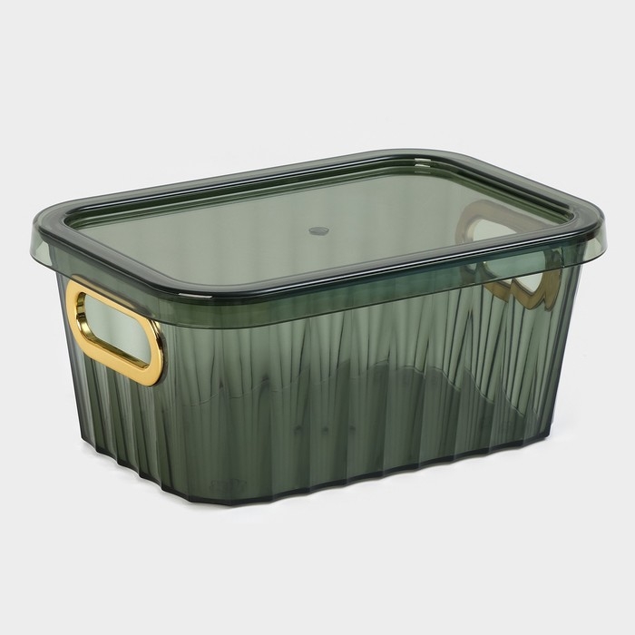 Контейнер для хранения с крышкой «Грани», 18×13×8 см, цвет МИКС Контейнер для хранения с крышкой «Грани», 18×13×8 см, цвет МИКС