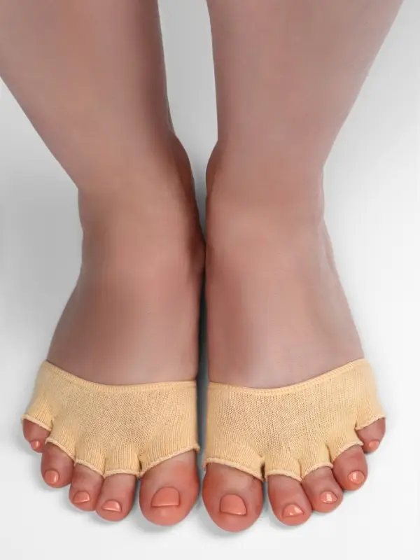 Полустельки с открытыми пальцами, 9.5 см, пара, бежевые