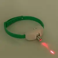 Ошейник-лазер для кошек, USB, зелёный
