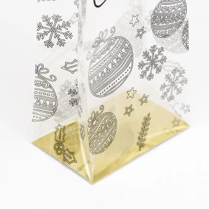 Пакет подарочный новогодний с жёстким дном 11×7×53 см Пакет подарочный новогодний с жёстким дном 11×7×53 см