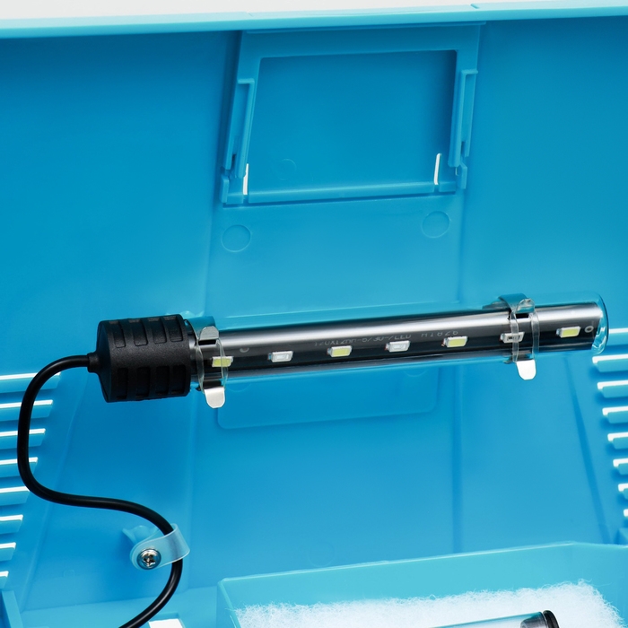 Аквариум SeaStar HX-240F в комплекте: LED-лампа, фильтр, 10 л, голубой Аквариум SeaStar HX-240F в комплекте: LED-лампа, фильтр, 10 л, голубой