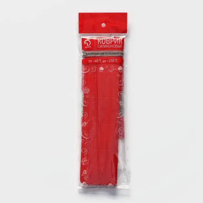 Коврик для выпечки и раскатки теста с разметкой Доляна &laquo;Буссен&raquo;, силикон, 38&times;28 см, МИКС