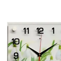 Часы настенные: Цветы, &laquo;Подснежники&raquo;, бесшумные, 25&times;25 см