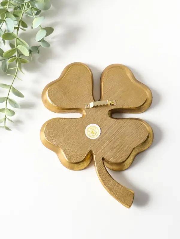 Панно настенное полистоун &laquo;Зеркальный клевер&raquo;, под золото, 15.5&times;2.2&times;21 см