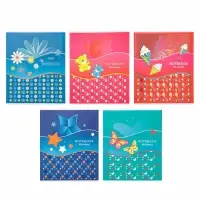 Тетрадь 80л А5ф кл 60-65г/кв.м на скобе Обл. мел.картон мат.ламин.3D фольга Яркая фант МИКС