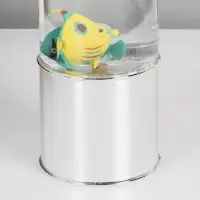 Светильник "Аквариум с рыбками" LED RGB 4,5Вт USB серебро 8,7х8,7х27 см Светильник "Аквариум с рыбками" LED RGB 4,5Вт USB серебро 8,7х8,7х27 см