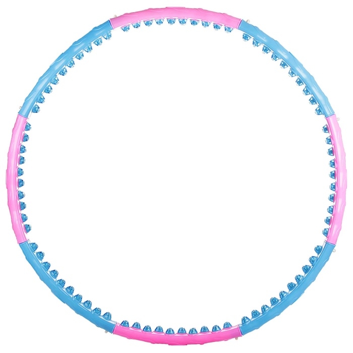 Обруч массажный, d=105 см, цвет голубой/розовый Обруч массажный, d=105 см, цвет голубой/розовый