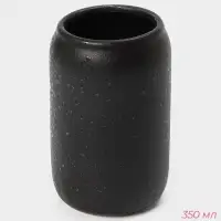 Набор аксессуаров для ванной комнаты Доляна &laquo;Венера&raquo;, 3 предмета, дозатор 350 мл, мыльница, стакан, чёрный