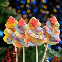 Карамель на палочке «Елочка лолли», радуга, 55 г Карамель на палочке «Елочка лолли», радуга, 55 г