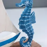 Сувенир интерьерный "Морской конёк и парусник" 4х14х17,5 см