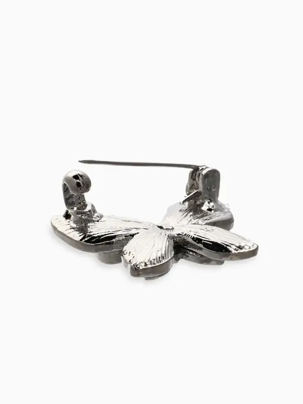 Брошь &laquo;Бабочка&raquo;, перламутровая, белая в серебре