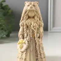 Фигурка гипс &laquo;Берегиня Шаманка медведица&raquo;, 13.5&times;6 см, слоновая кость