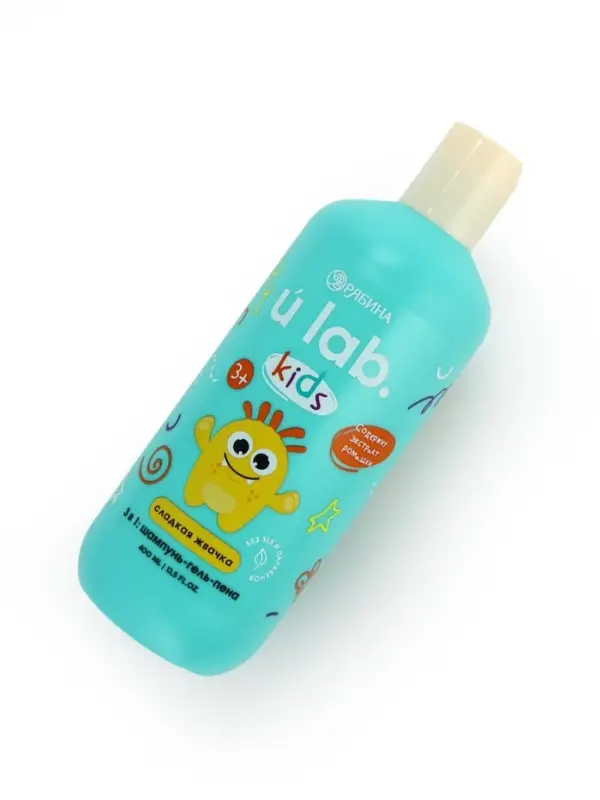 Детский шампунь-гель-пена 3в1 &laquo;Монстрики&raquo;, 400 мл, аромат сладкая жвачка, ULAB