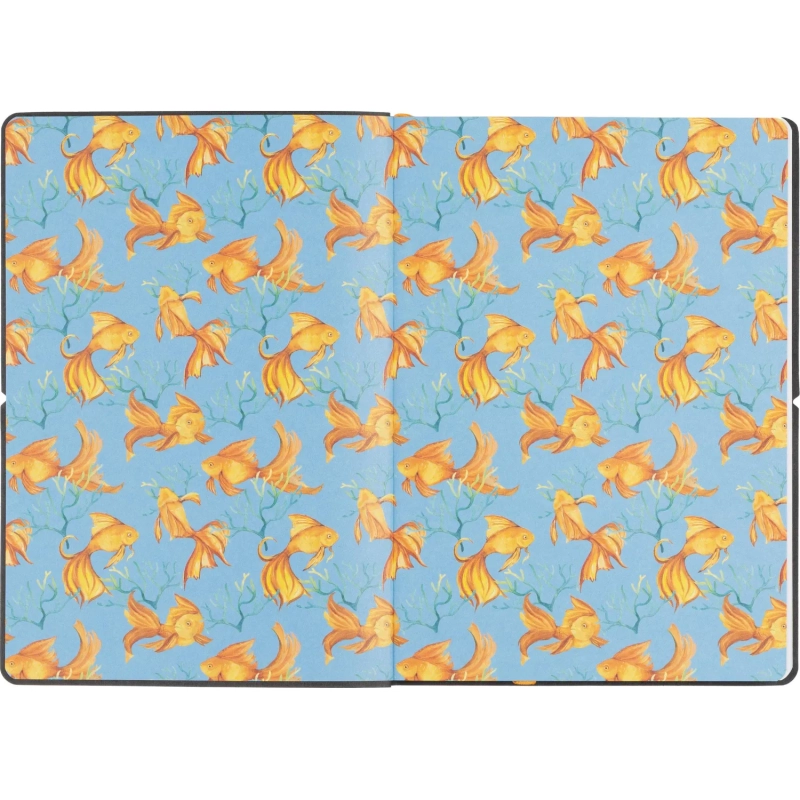 Блокнот А5 128л Attache Морская клетка,мягк.обл.,кожзам с блинт.тиснен 3146