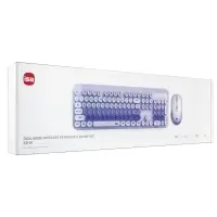 Комплект беспроводная клавиатура + мышь ISA KB-09 фиолетовая