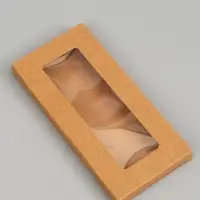 Коробка под плитку шоколада, крафт, с окном 17.1&times;8&times;1.4 см