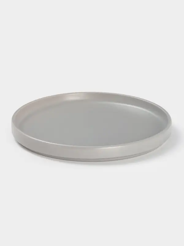 Тарелка Доляна 20х2 см "Гранит" серый