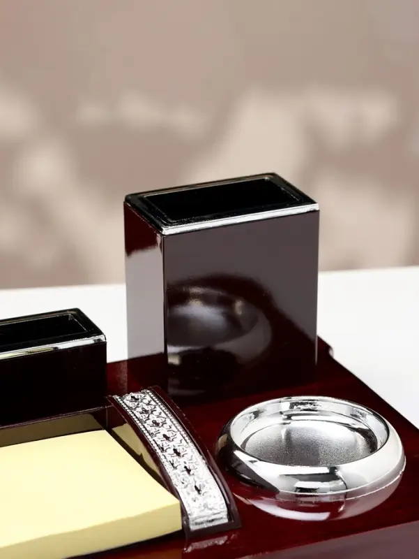 Набор настольный 6 в1 с визитницей, красное дерево