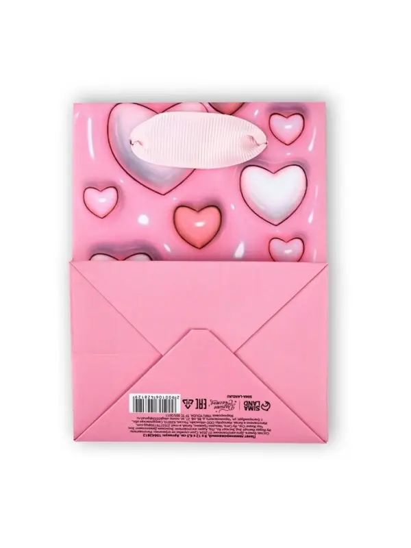 Пакет ламинированный &laquo;Сердца&raquo;, 9&times;12&times;6.5 см