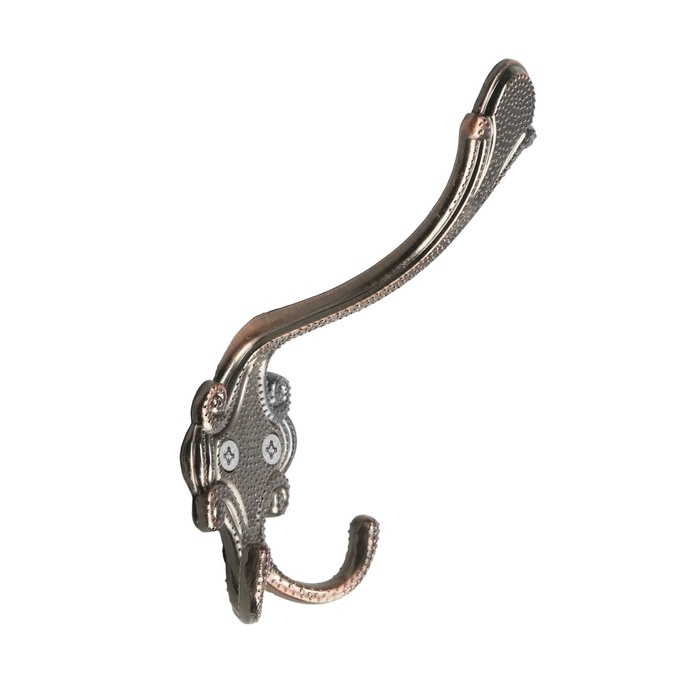 Крючок мебельный ТУНДРА TKT005, трехрожковый, медь Крючок мебельный ТУНДРА TKT005, трехрожковый, медь