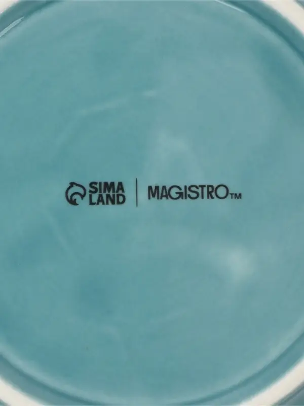 Салатник Magistro &laquo;Церера&raquo;, 1.1 л, 18.5&times;7.5 см, фарфор, голубой