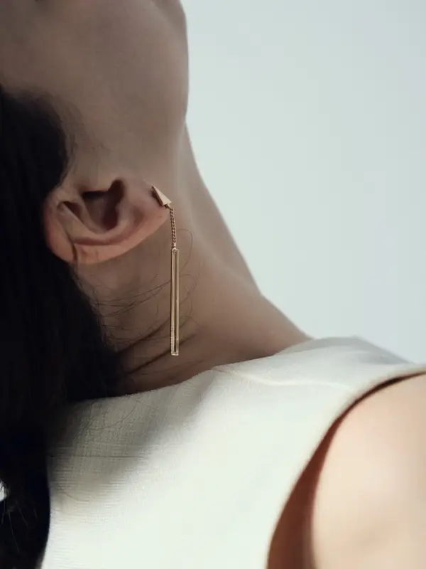 Серьги висячие &laquo;Геометрия&raquo;, треугольники, цвет золото, 7 см