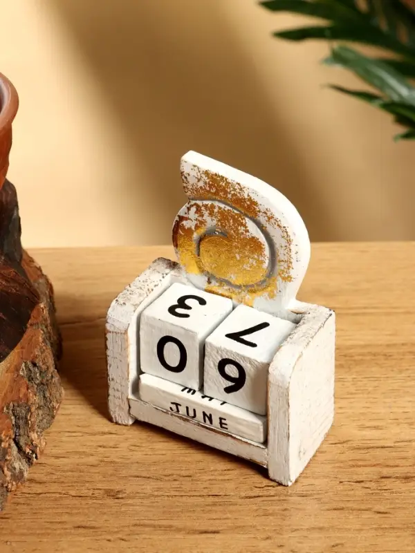 Календарь настольный «Ракушка», 10×7×5.4 см, дерево, белый