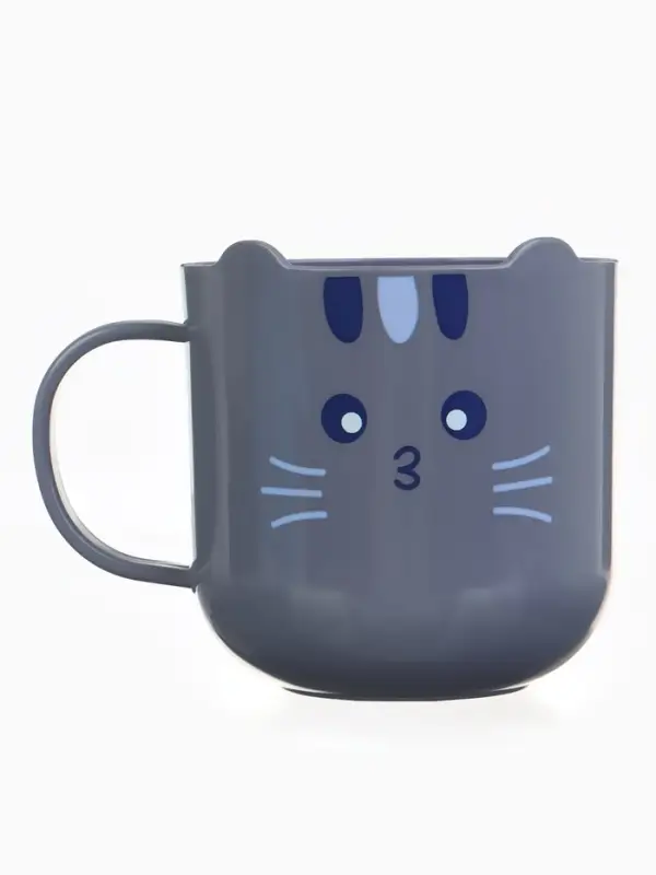 Кружка детская 300 мл., «Котик», цвет серый, Крошка Я Кружка детская 300 мл., «Котик», цвет серый, Крошка Я